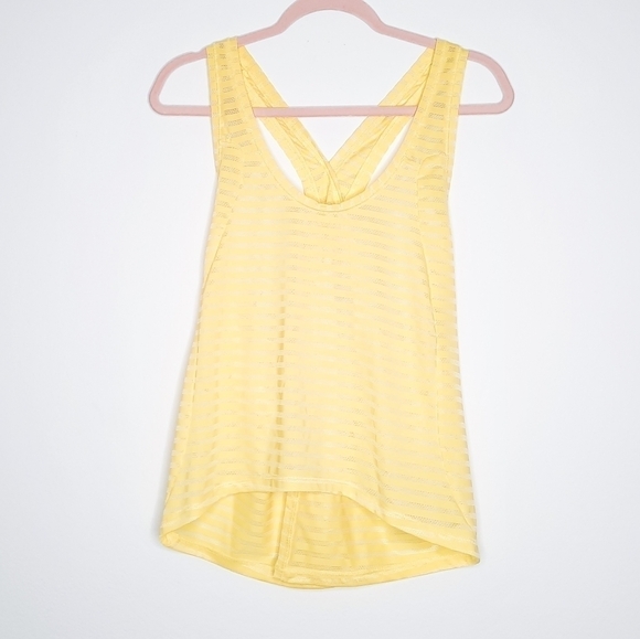 Zyia Active Yellow Nimbus Split Back Tank Top XL - Picture 4 of 8